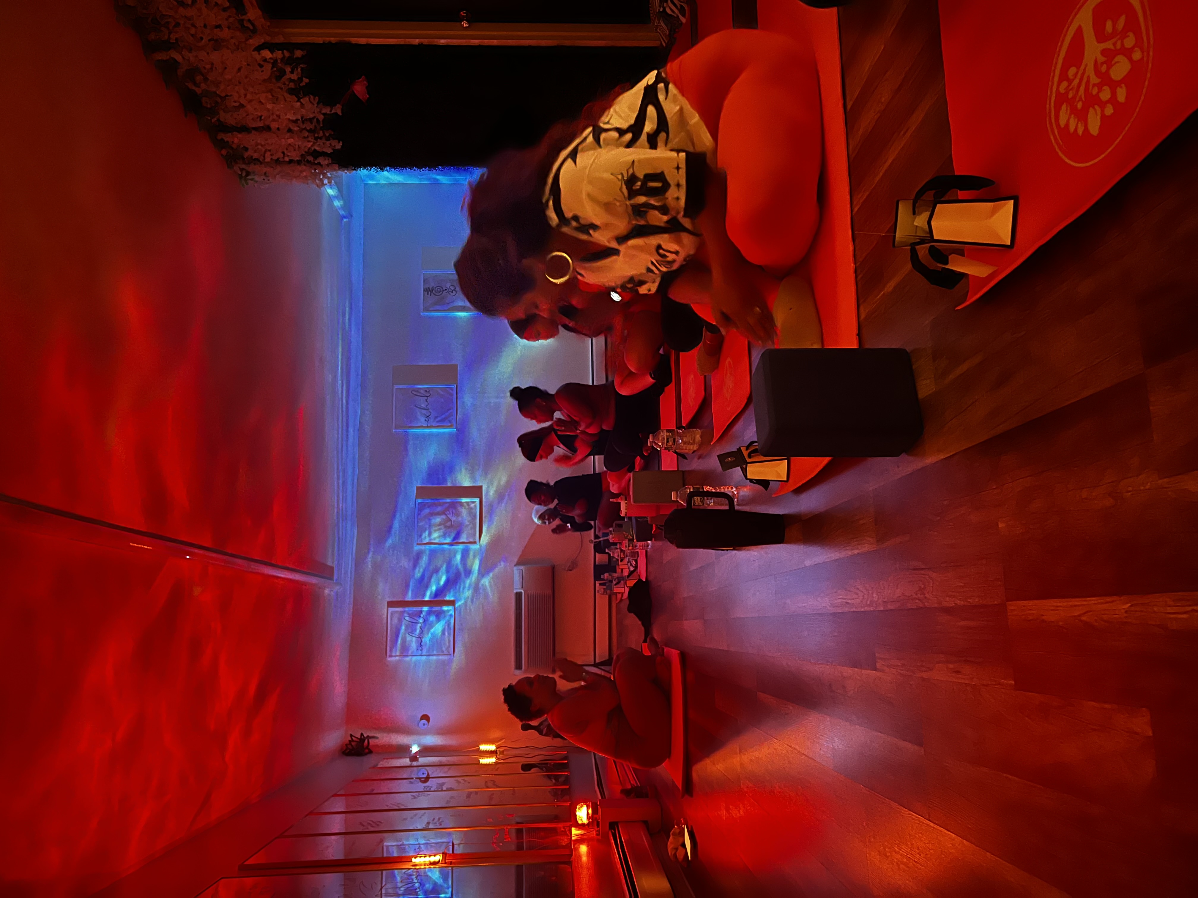 Sen Kathleen leading a yoga session